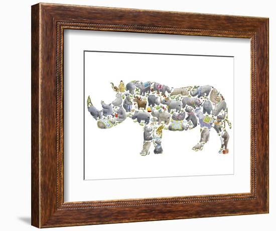 Rhino-Louise Tate-Framed Giclee Print