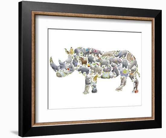 Rhino-Louise Tate-Framed Giclee Print