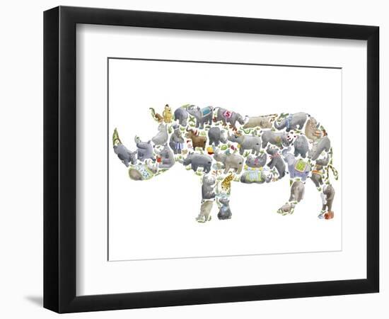 Rhino-Louise Tate-Framed Giclee Print