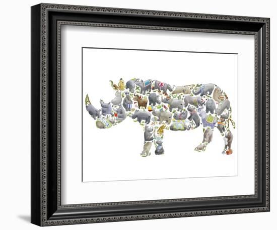 Rhino-Louise Tate-Framed Giclee Print