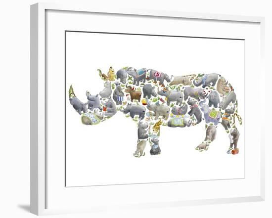 Rhino-Louise Tate-Framed Giclee Print