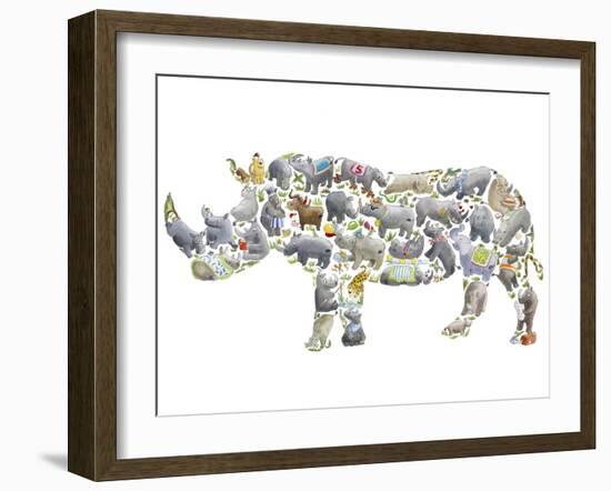 Rhino-Louise Tate-Framed Giclee Print