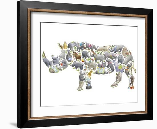 Rhino-Louise Tate-Framed Giclee Print