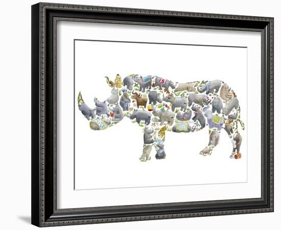 Rhino-Louise Tate-Framed Giclee Print