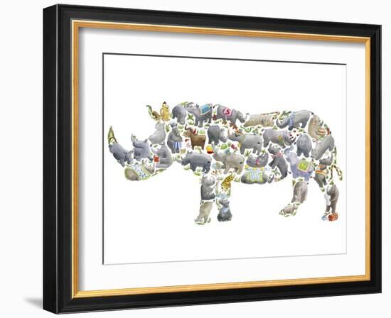 Rhino-Louise Tate-Framed Giclee Print