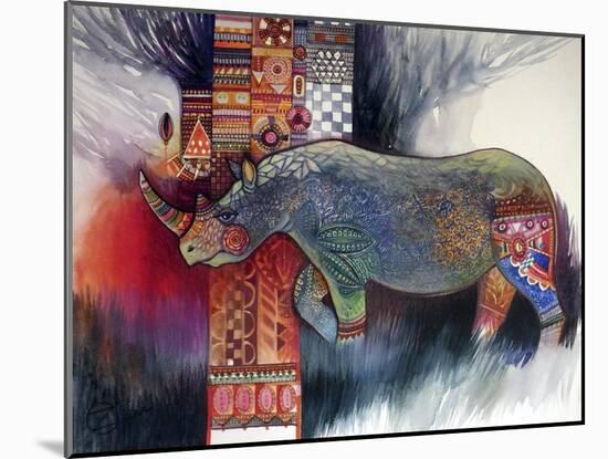 Rhino-Oxana Zaika-Mounted Giclee Print