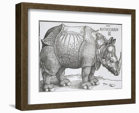 Rhinoceros, 1515-Albrecht Durer-Framed Premium Giclee Print