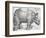 Rhinoceros, 1515-Albrecht Durer-Framed Premium Giclee Print