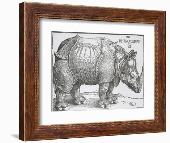 Rhinoceros, 1515-Albrecht Durer-Framed Premium Giclee Print