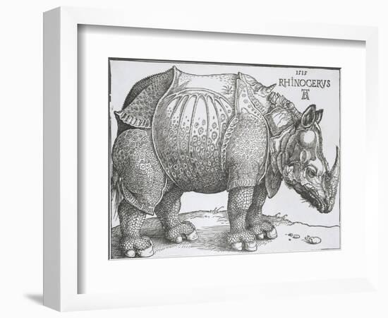 Rhinoceros, 1515-Albrecht Durer-Framed Premium Giclee Print