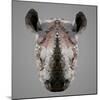 Rhinoceros Low Poly Portrait-kakmyc-Mounted Art Print