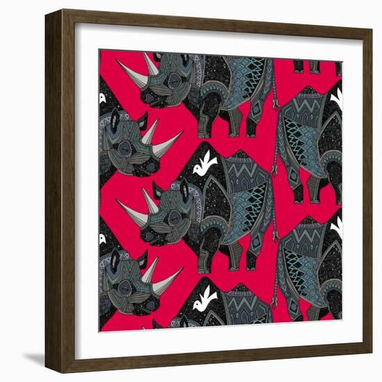 Rhinoceros Red-Sharon Turner-Framed Art Print