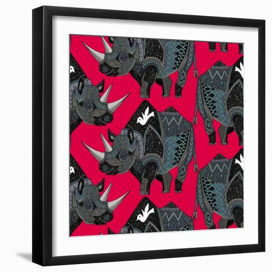 Rhinoceros Red-Sharon Turner-Framed Art Print