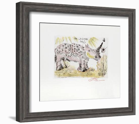 Rhinoceros-Salvador Dalí-Framed Collectable Print