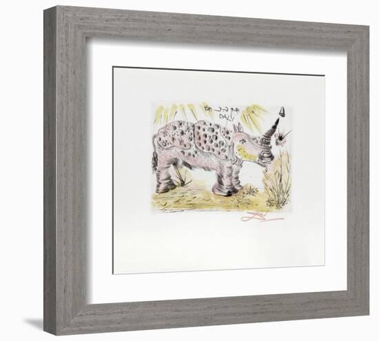 Rhinoceros-Salvador Dalí-Framed Collectable Print