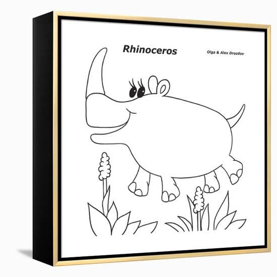 Rhinoceros-Olga And Alexey Drozdov-Framed Premier Image Canvas