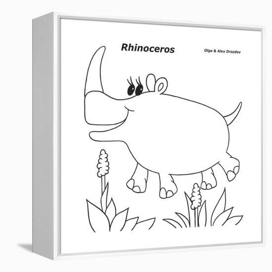 Rhinoceros-Olga And Alexey Drozdov-Framed Premier Image Canvas