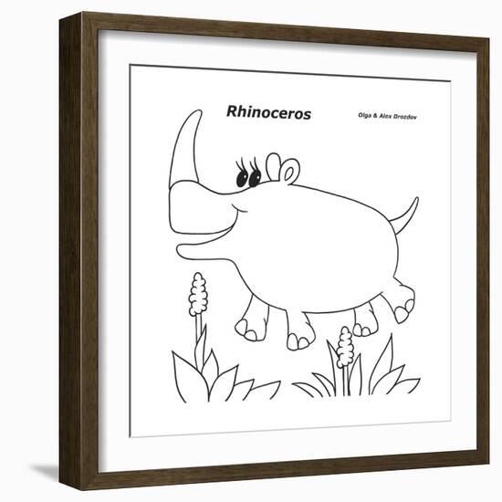 Rhinoceros-Olga And Alexey Drozdov-Framed Giclee Print