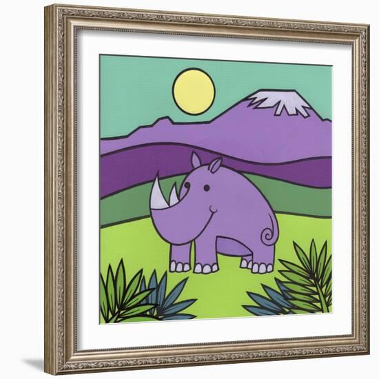 Rhinoceros-Denny Driver-Framed Giclee Print