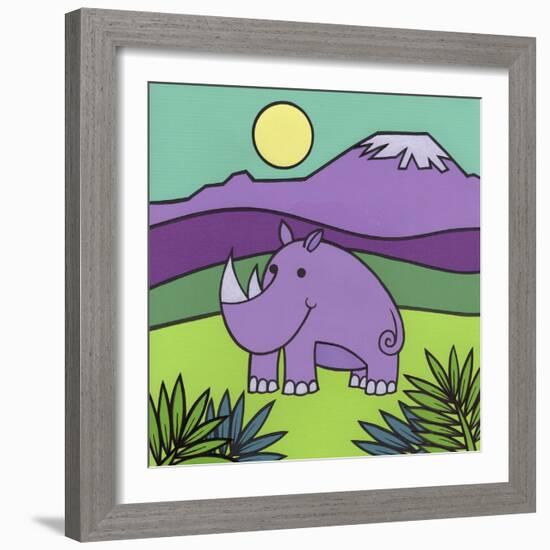 Rhinoceros-Denny Driver-Framed Giclee Print