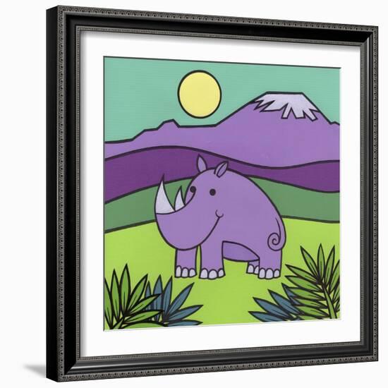 Rhinoceros-Denny Driver-Framed Giclee Print