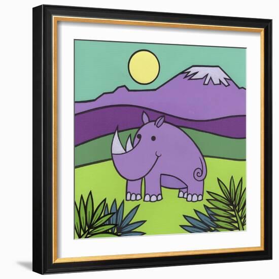 Rhinoceros-Denny Driver-Framed Giclee Print