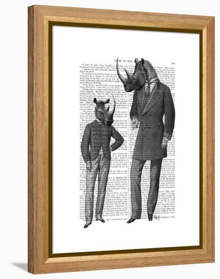 Rhinos Fathers Day-Fab Funky-Framed Stretched Canvas