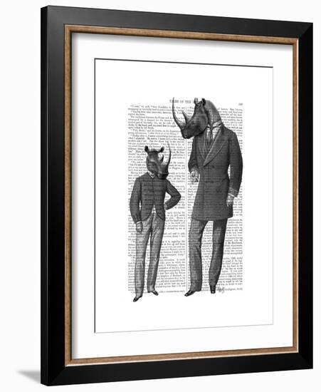 Rhinos Fathers Day-Fab Funky-Framed Premium Giclee Print