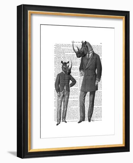 Rhinos Fathers Day-Fab Funky-Framed Premium Giclee Print