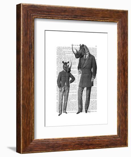 Rhinos Fathers Day-Fab Funky-Framed Art Print