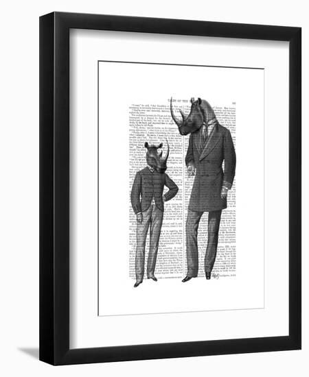 Rhinos Fathers Day-Fab Funky-Framed Art Print