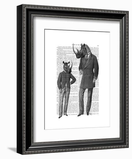 Rhinos Fathers Day-Fab Funky-Framed Art Print