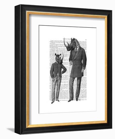 Rhinos Fathers Day-Fab Funky-Framed Art Print