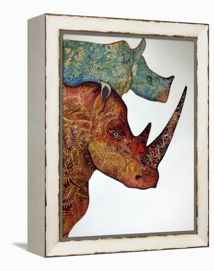 Rhinos-Oxana Zaika-Framed Premier Image Canvas