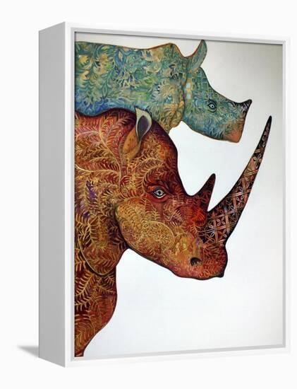 Rhinos-Oxana Zaika-Framed Premier Image Canvas