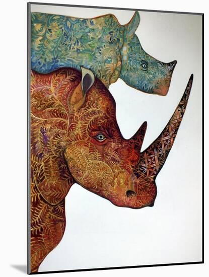 Rhinos-Oxana Zaika-Mounted Giclee Print