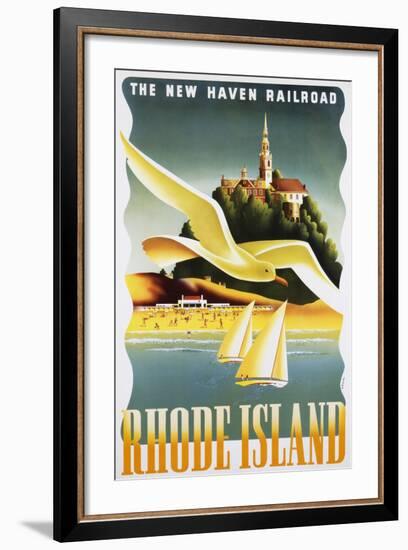 Rhode Island Poster-Ben Nason-Framed Giclee Print