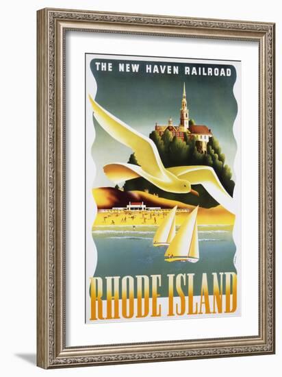 Rhode Island Poster-Ben Nason-Framed Giclee Print