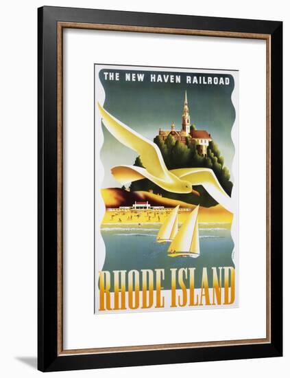 Rhode Island Poster-Ben Nason-Framed Giclee Print