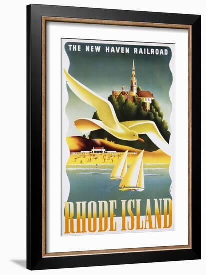 Rhode Island Poster-Ben Nason-Framed Giclee Print