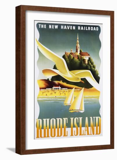 Rhode Island Poster-Ben Nason-Framed Giclee Print
