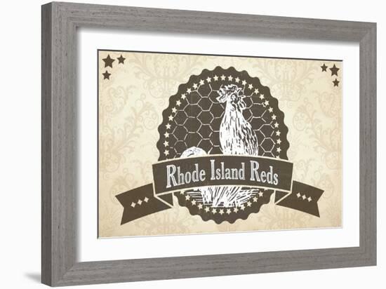 Rhode Island Reds 5-null-Framed Giclee Print