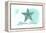 Rhode Island - Starfish - Teal - Coastal Icon-Lantern Press-Framed Stretched Canvas