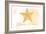 Rhode Island - Starfish - Yellow - Coastal Icon-Lantern Press-Framed Art Print