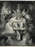 A Midsummer Night's Dream, Act II Scene II Oberon Sprinkles His Spell onto Titania as She Sleeps-Rhodes-Framed Art Print