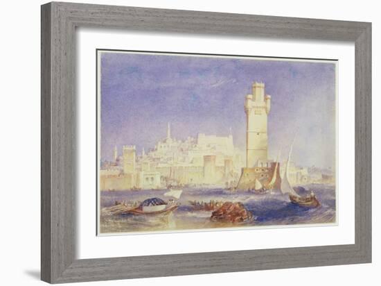 Rhodes, C.1823-24 (W/C and Bodycolour on Paper)-J. M. W. Turner-Framed Giclee Print