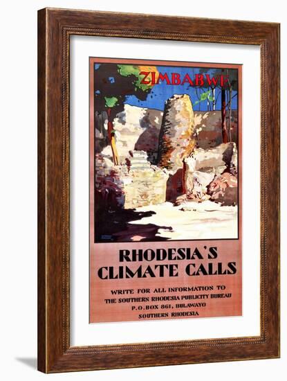 Rhodesia's Climate Calls-Wyndham Robinson-Framed Premium Giclee Print