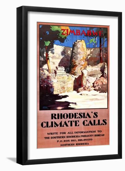 Rhodesia's Climate Calls-Wyndham Robinson-Framed Premium Giclee Print
