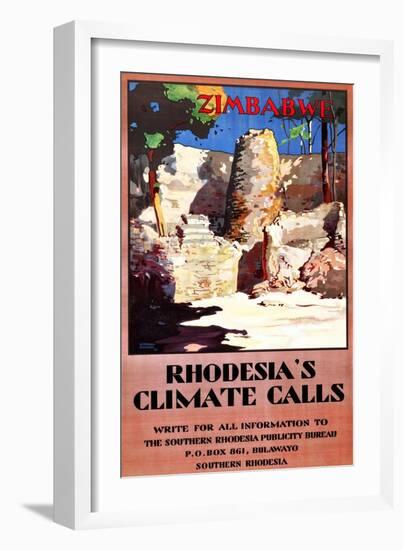 Rhodesia's Climate Calls-Wyndham Robinson-Framed Premium Giclee Print