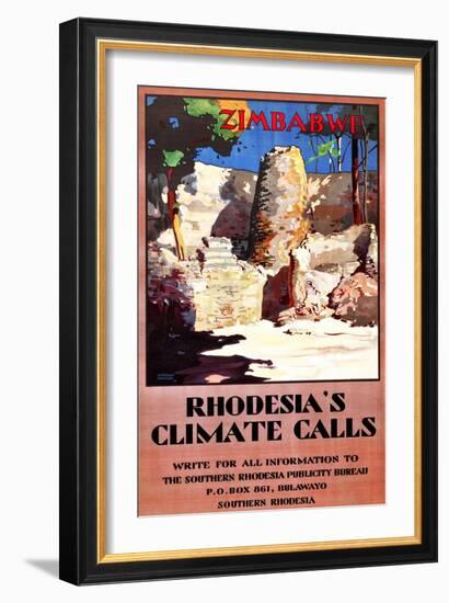 Rhodesia's Climate Calls-Wyndham Robinson-Framed Premium Giclee Print